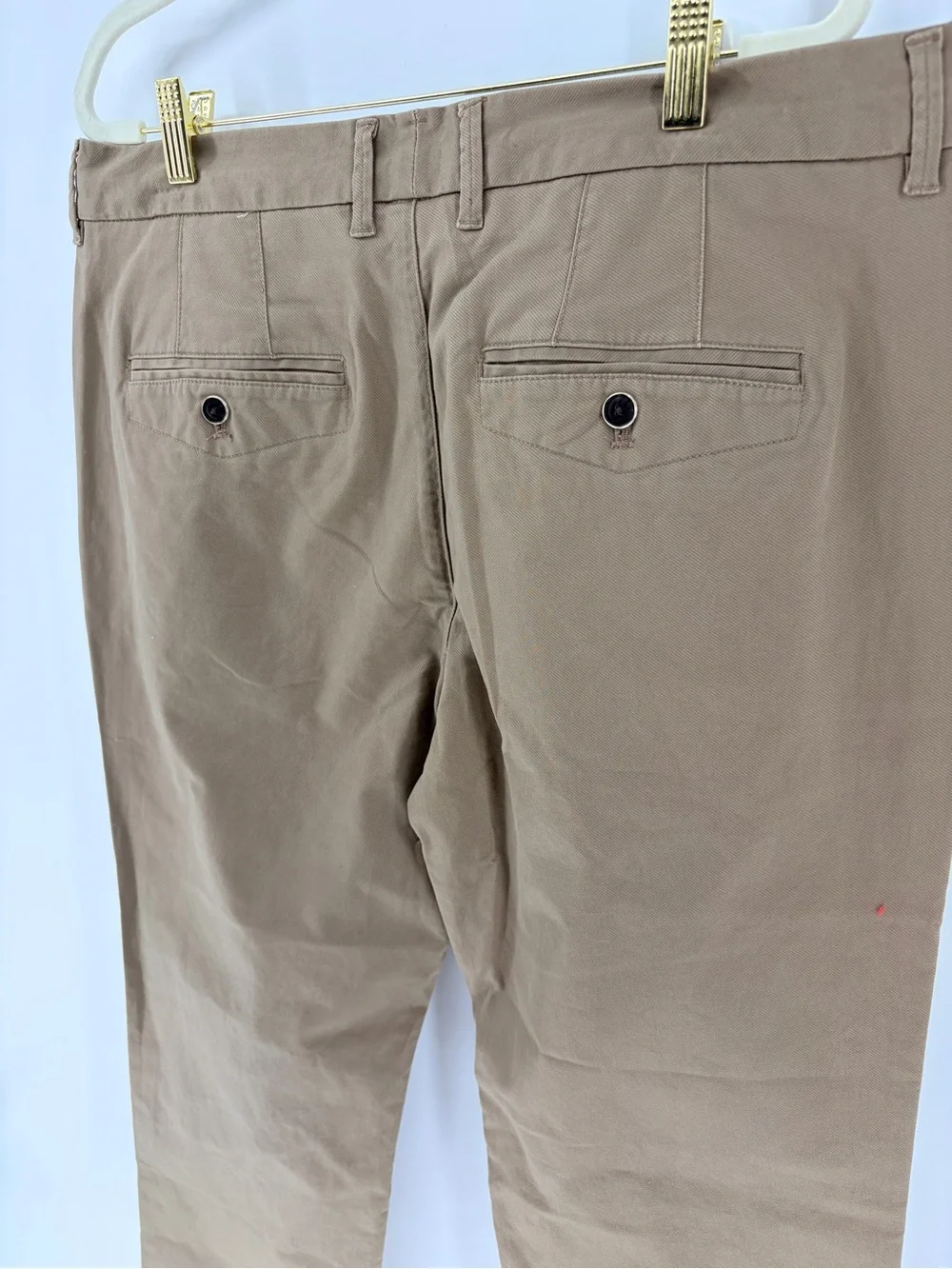 Men’s Perk Feel Good Chinos Dark Khaki Slim Fit Stretch 35x32 - Picture 7 of 12